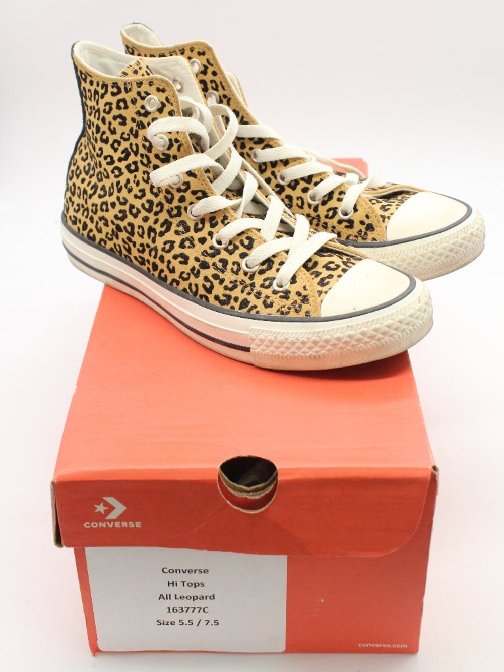 Converse High Top Sneakers Leopard Size 7.5